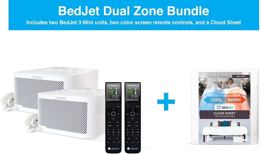 BedJet 3 Climate Comfort for Beds, Cooling Fan + Heating Air (Single Temp. Zone Any Size Bed or Mattress)